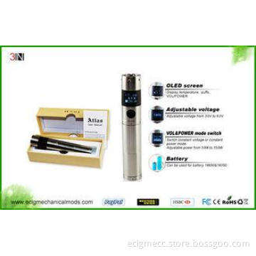 Stainless Steel Variable Voltage E Cig Atlas Mod for 18650